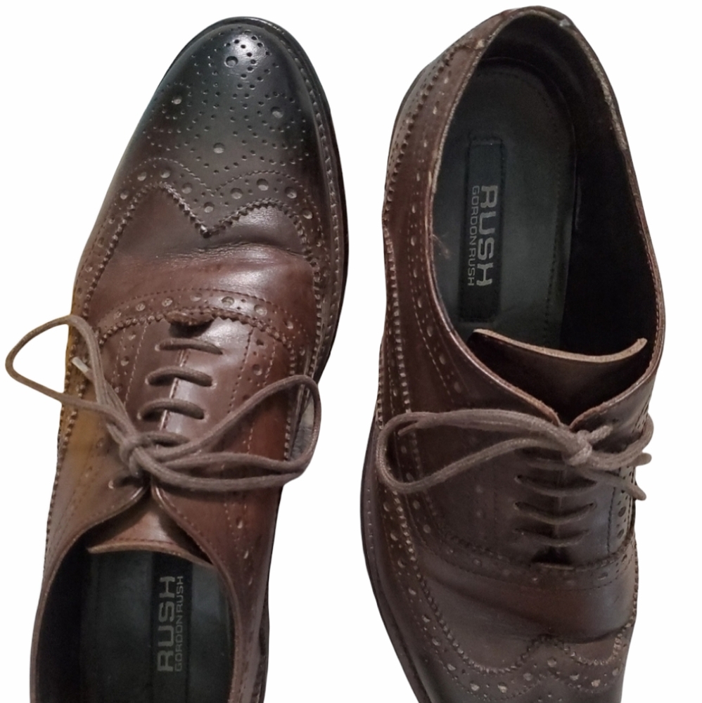 Gordon Rush Wellman Brown/Black Oxford Shoes US 9